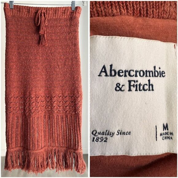 Abercrombie and Fitch Knit Fringed Skirt Medium - Picture 1 of 3